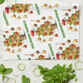 Paño De Cocina Gracioso Espagueti Árbol de Navidad Delizioso Nata