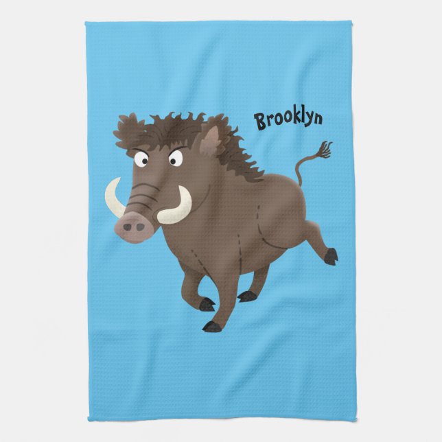 Paño De Cocina Gracioso ilustracion de personalizado de afeitar d (Vertical)
