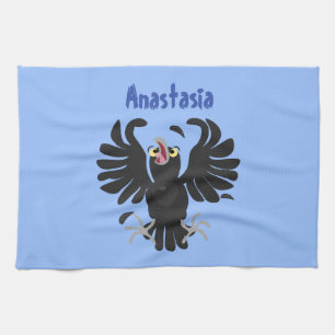 Paño De Cocina Gracioso ilustracion de personalizado de cuervos l