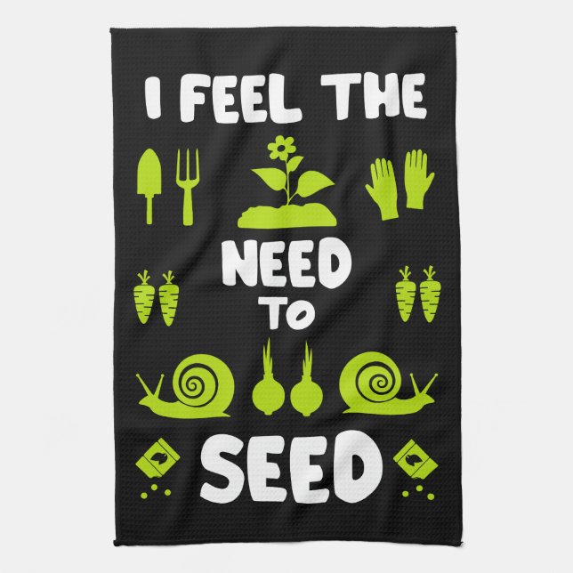 Paño De Cocina Gracioso jardín de reparto (Vertical)