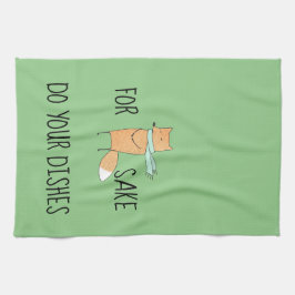 Paño De Cocina Gracioso Para Los Platos De Fox Sake Do