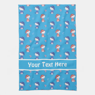 Paño De Cocina Gracioso patrón de gatos y mariposas pequeñas