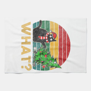 Paño De Cocina Gracioso suéter Navidad Shirt Naughty Cat San