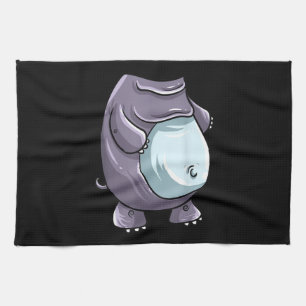 Paño De Cocina Gracioso vago de disfraz de disfraz de Hippo Hallo