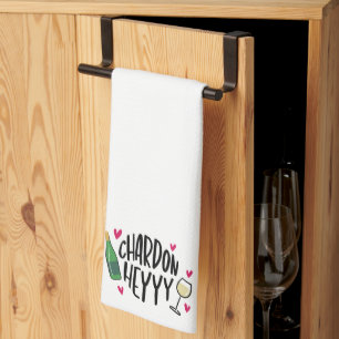 Paño De Cocina Gracioso vino Chardonnay Heyyy