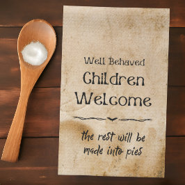 Paño De Cocina Graciosos niños de la bienvenida de Halloween en l