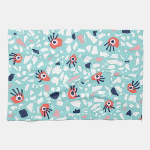 Paño De Cocina Graciosos niños del patrón Terrazzo