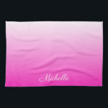 Paño De Cocina Gradiente de dos tonos de color rosa oscuro<br><div class="desc">Gradiente de dos tonos de color rosa oscuro</div>