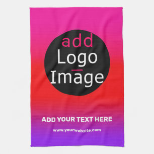 Paño De Cocina Gradiente de negocio de Personalizable magenta y p