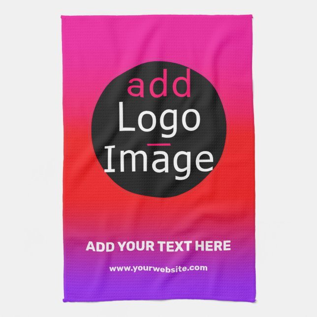 Paño De Cocina Gradiente de negocio de Personalizable magenta y p (Vertical)
