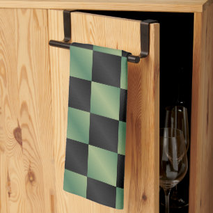 Paño De Cocina Gradiente negro verde oliva moderno controlado