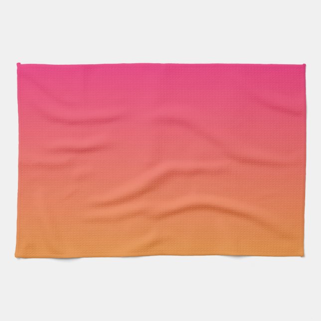 Paño De Cocina Gradiente rosa y naranja (Horizontal)