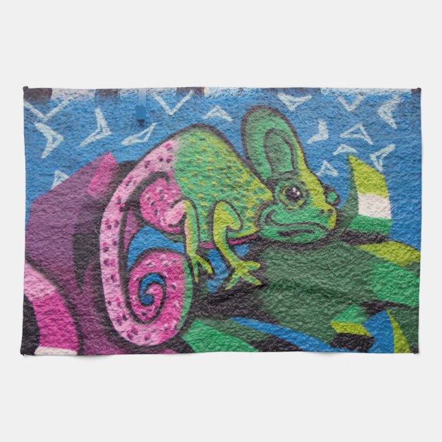 Paño De Cocina Graffiti colorido Chameleon (Horizontal)