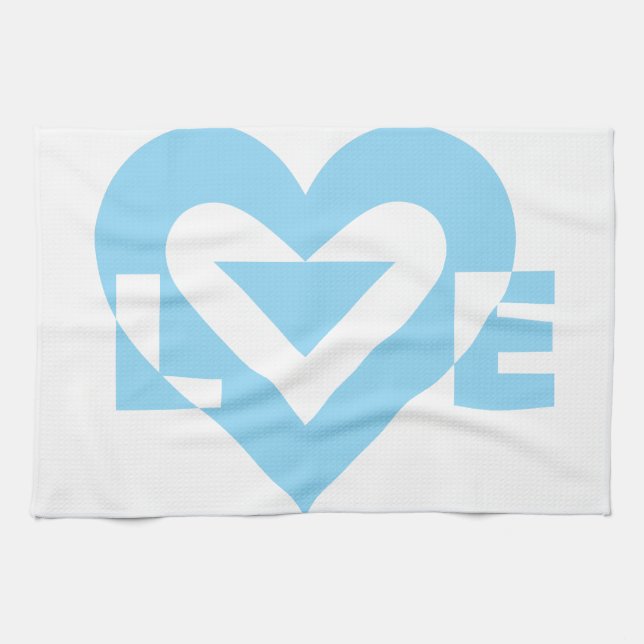 Paño De Cocina Gráfica de amor de Guay, azul (Horizontal)
