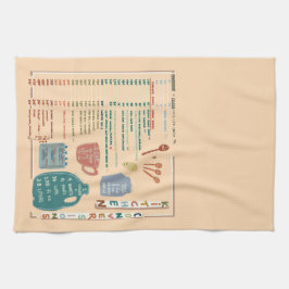 Paño De Cocina Gráfico de referencia de medidas de cocina