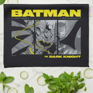 Paño De Cocina Gráfico de tres paneles del cómic de Batman
