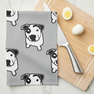 Paño De Cocina Gráfico del T-Hueso del pitbull