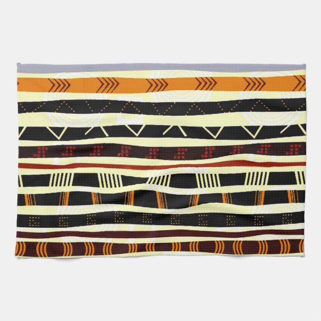 Paño De Cocina Gráfico tribal africano (Horizontal)
