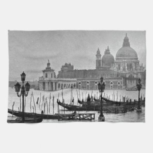 Paño De Cocina Gran Canal Blanco Negro Venecia Italia Viajes
