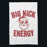 Paño De Cocina Gran Chiste de Navidades de Nick Energy Funny Sant<br><div class="desc">Gran Chiste de Navidades de Nick Energy Funny Santa Rude</div>