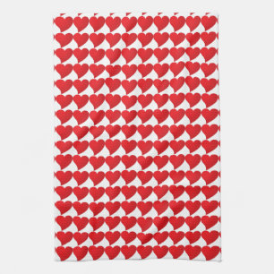 Paño De Cocina Gran Corazón Rojo, Amor, El día de San Valentín