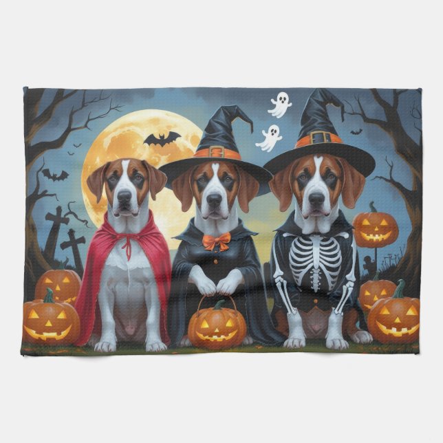 Paño De Cocina Gran Dane Dogs Calabaza Halloween Funny (Horizontal)