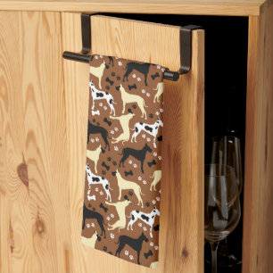 Paño De Cocina Gran Dane Harlequin Fawn Black Danes Cocina Towe