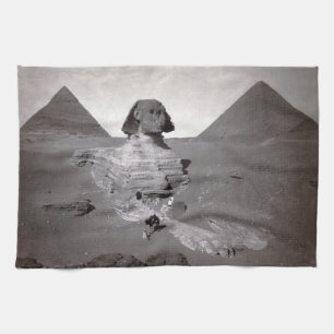 Paño De Cocina Gran Esfinge y Necrópolis de las Pirámides de Giza