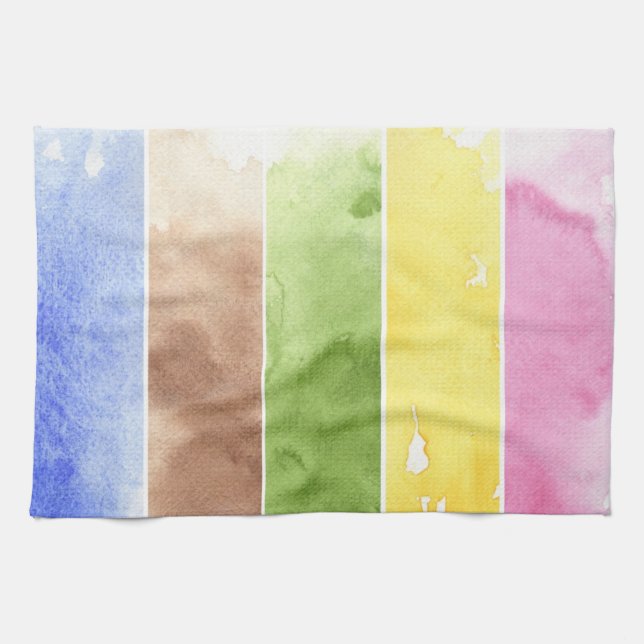 Paño De Cocina gran fondo de la acuarela - pinturas de la (Horizontal)