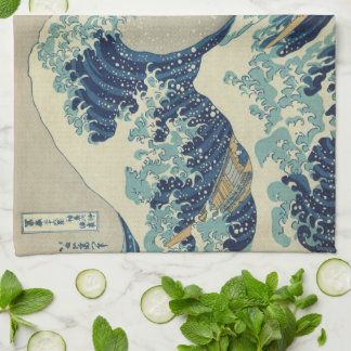 Paño De Cocina "Gran ola de Kanagawa" por Hokusai