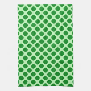 Paño De Cocina Grandes puntos retro - verde esmeralda y menta