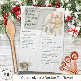 Paño De Cocina Grandma Recipes Oatmeal Cookies Custom Keepsake