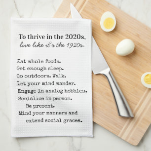 Paño De Cocina Granja 1920s vive simplemente