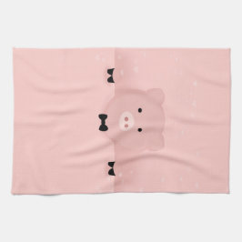 Paño De Cocina Granja de cría de cerdos rosados caprichosos