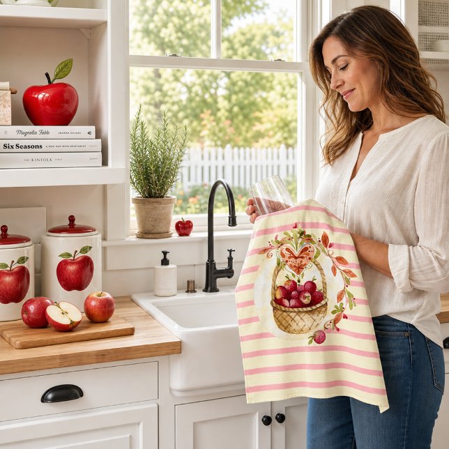 Paño De Cocina Granja de la cesta de manzana roja  (Subido por el creador)