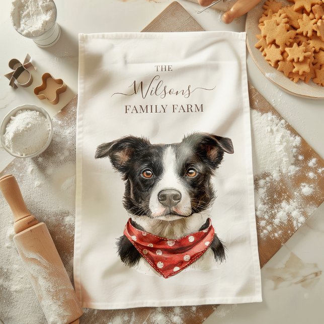 Paño De Cocina Granja Familiar Perro de Trabajo Rústico (Subido por el creador)