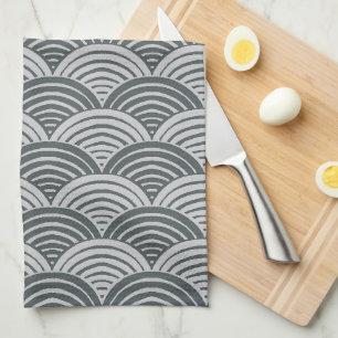 Paño De Cocina Granja japonesa Grey Monocromatic Wenerop