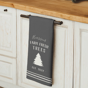 Paño De Cocina Granja rústica personalizada Árboles frescos