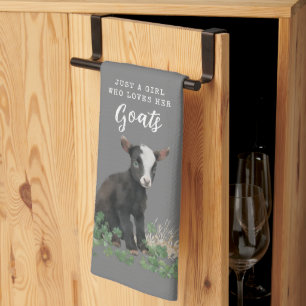 Paño De Cocina Granja   Sólo una Chica que ama sus cabras