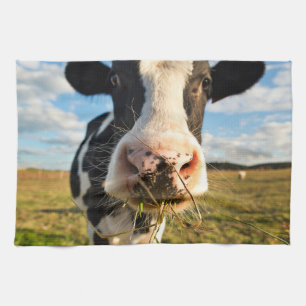Paño De Cocina Granjas   Mascado de vacas de Holstein