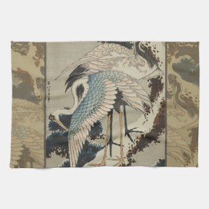 Paño De Cocina Grasas en una nieve cubierta Hokusai