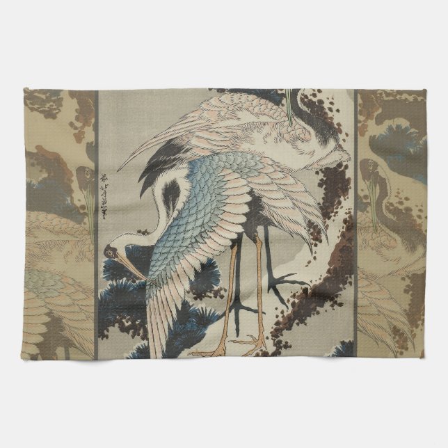 Paño De Cocina Grasas en una nieve cubierta Hokusai (Horizontal)