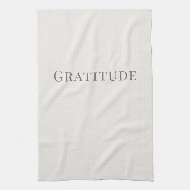 Paño De Cocina Gratitude – Minimal Typography Design (Vertical)
