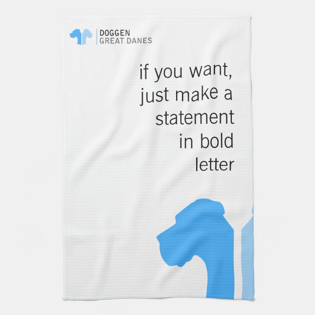 Paño De Cocina Great Dane Collections Bluemin (Vertical)