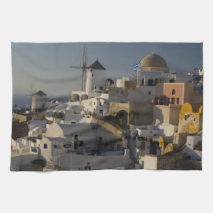Paño De Cocina Grecia e isla griega de Santorini pueblo de Oia
