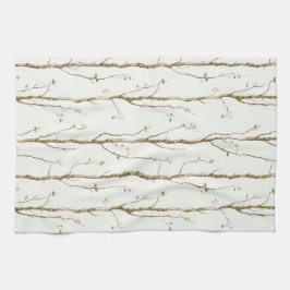 Paño De Cocina Green Brown Trees  