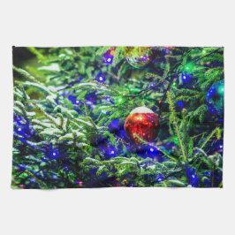 Paño De Cocina Green Christmas Tree Red Ball