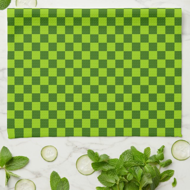 Paño De Cocina Green Combination Classic Checkerboard de STaylor (Doblado)