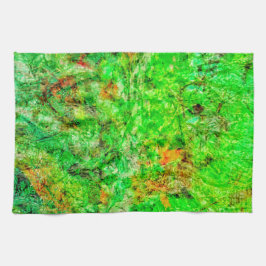 Paño De Cocina Green deep abstract kitchen towels,Green dazzling 