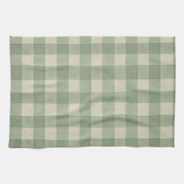 Paño De Cocina Green Gingham kitchen towel